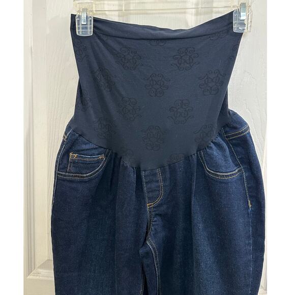 Jessica Simpson Maternity Jeans Medium Pregnancy Dark Wash Secret Fit Belly Band - Picture 3 of 7